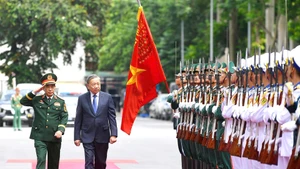 越共中央总书记苏林出席大会。