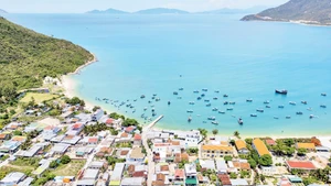 庆和省东宁和坊宁云渔村全景。（美河 摄）