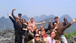 河江吸引大量国际游客到访。（图片来源：越通社）