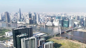 位于守添半岛的越南国际金融中心核心区。（图片来源：越通社）