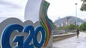 2024年巴西G20官方LOGO正式亮相。（图片来源：新华社/越通社）