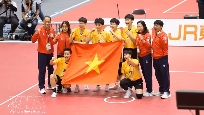 2026年亚运会：女子藤球为越南夺得第三枚金牌。（图片来源：越通社）