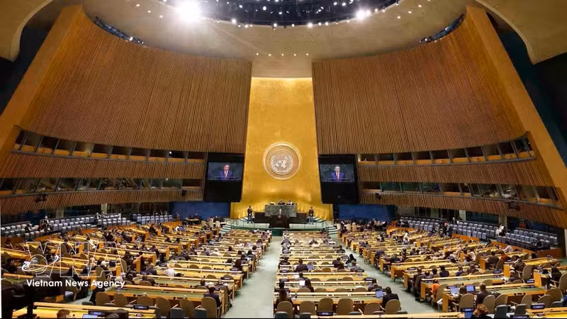 苏林总书记、国家主席在第81届联合国大会一般性辩论上发表讲话。（图片来源：越通社）