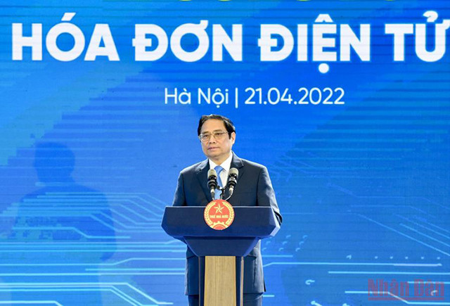 越南政府总理范明正出席全国电子发票系统公布仪式(组图) ảnh 7 越南政府总理范明正出席全国电子发票系统公布仪式(组图) ảnh 7