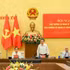 国会主席陈青敏在会上发表讲话。