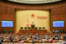 越南第十五届国会第十次会议场景。（图片来源：越通社）