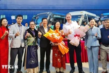 广宁省迎来今年邮轮旅游季首趟北海—下龙国际邮轮。（图片来源：越通社）