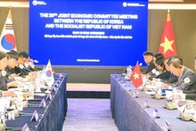 越韩政府间经济、科技合作委员会第20次会议现场。（图片来源：越通社）