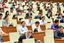 国会代表出席第十五届国会第十次会议。（维灵 摄）
