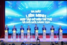 由五所大学组成的知识产权与创新合作联盟正式亮相。（图片来源：越通社）