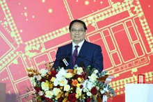 范明正总理在开工仪式上致辞。（陈海 摄）