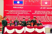 双方缔结友好关系签约仪式现场。（图片来源：越通社）