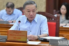 越共中央总书记苏林。(登科 摄)