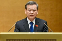 最高人民法院院长黎明智在会上作出2021—2026年任期最高人民法院工作报告。（维灵 摄）