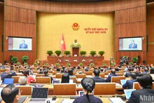 越南第十五届国会第九次会议场景。