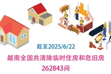 截至2025年6月22日越南全国共清除临时住房和危旧房262843间【图表新闻】