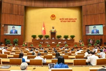 国会代表5月19日在会堂举行讨论会。