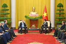 国家主席梁强会见俄罗斯总统助理尼古拉·帕特鲁舍夫。