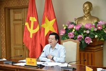 政府副总理梅文正在会上致辞。（图片来源：政府网）