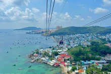富国岛的菠萝岛缆车。（图片来源：越通社）