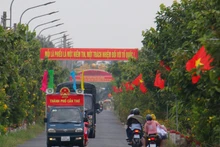 芹苴市永永乡广泛宣传选举工作。（图片来源：越通社）