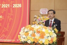 高平省委常务副书记、省人民议会主席闭清静发表讲话。（图片来源：越通社）