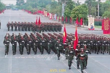 庆祝八月革命和国庆80周年阅兵彩排。（图片来源：越通社）
