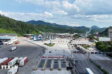 中国友谊关口岸春节临近加速通关。（图片来源：越通社）