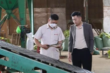 Dawnsky公司代表陈平明（右）就准备农产品货源以服务出口的相关工作进行交流。（图片来源：thanhtra.com.vn）