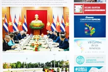 古巴媒体强调古巴全国人民政权代表大会主席访越的重要性。（图片来源：越通社）