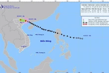 第11号台风于10月6日的路径。（图片来源：越通社）