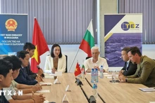 越南与保加利亚企业商务对接洽谈会现场。（图片来源：越通社）