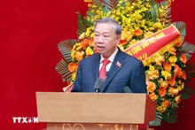 苏林总书记发表讲话。（图片来源：越通社）