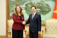 越南政府副总理裴青山与联合国副秘书长、联合国毒品和犯罪问题办公室执行主任兼联合国维也纳办事处主任加达·瓦利。（图片来源：VGP）