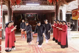 附图：富寿省传统文化活动。（图片来源：越通社）