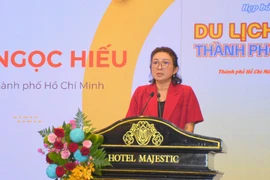 胡志明市旅游局副局长裴氏玉孝在活动上致辞。（图片来源：工贸报）