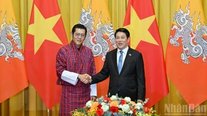 越南国家主席梁强同不丹国王吉格梅·凯萨尔·纳姆耶尔·旺楚克举行会谈【组图】
