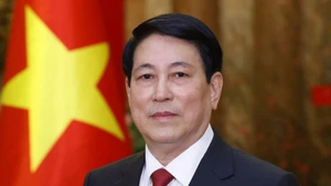 越南国家主席梁强。（图片来源：越通社）