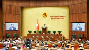 第十五届国会第十次会议现场。（图片来源：越通社）