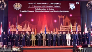 第43届东盟警察首长会议在泰国曼谷举行。（明胜 摄）