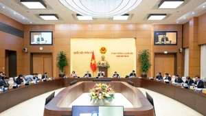 国会主席陈青敏主持会议。（图片来源：越南国会）