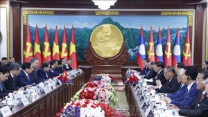 会谈场景。（图片来源：越通社）