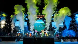 题为“合音闪耀”的艺术晚会在岘港市举行。