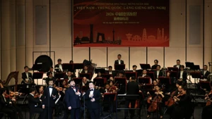 越中两国著名艺术家参加演出。