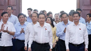 国会主席陈青敏会见芹苴市的选民【组图】