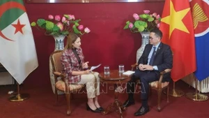 采访现场。（图片来源：越通社）