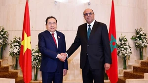 越南国会主席陈青敏与摩洛哥参议长穆罕默德·乌尔德·埃拉希德举行会谈【组图】