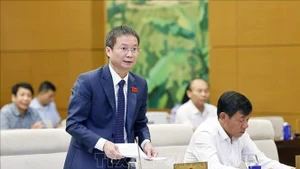政府监察总署党委常委、副总监察长黎进达发表讲话。（图片来源：越通社）