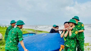 附图：越南政府总理范明正于2025年10月22日签发第202/CĐ-TTg号通知，要求各部委和地方政府调集力量做好中部地区的防汛、防洪、防内涝、防山洪和防滑坡工作。（图片来源：VGP）