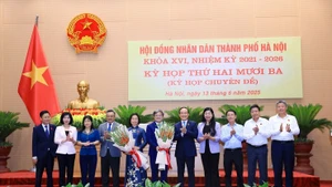 今年6月中旬,河内市人民议会选举市人民委员会副主席和市人民议会副主席。(图片来源:河内市人民委员会)